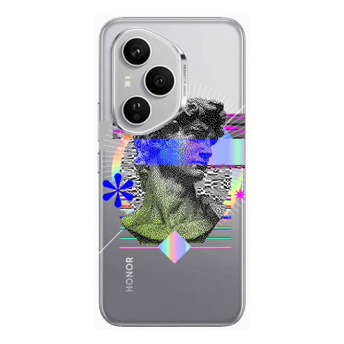 Honor Magic 400 Pro Statue pixels Transparent Silicone TPU Θήκη