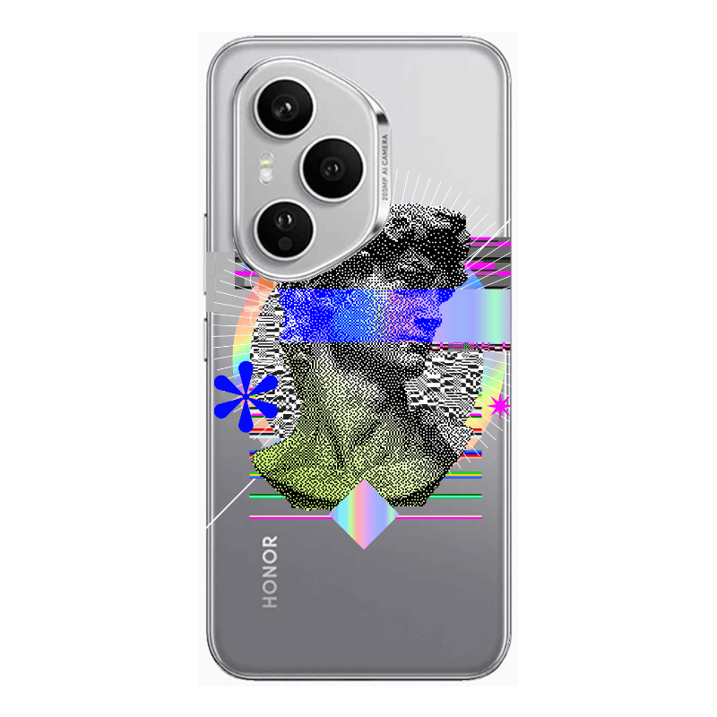 Honor Magic 400 Pro Statue pixels Transparent Silicone TPU Θήκη