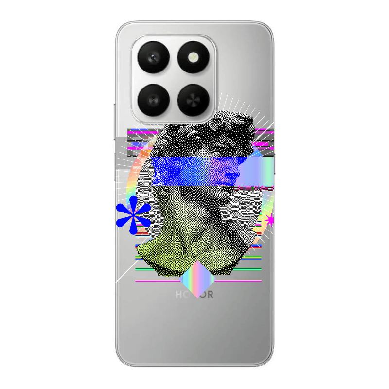 Honor Magic 400 Smart Statue pixels Transparent Silicone TPU Θήκη