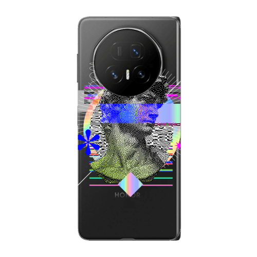 Honor Magic V5 Statue pixels Transparent Silicone TPU Θήκη