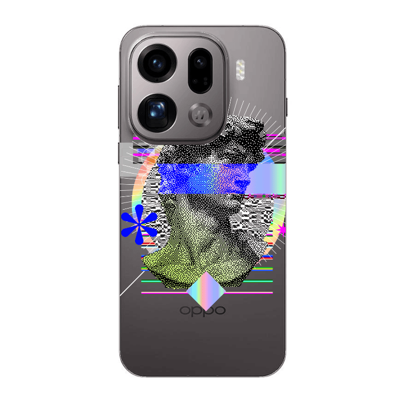 Oppo Find X9 Pro Statue pixels Transparent Silicone TPU Θήκη