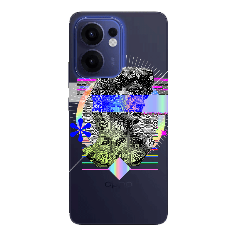 Oppo Reno13 FS Statue pixels Transparent Silicone TPU Θήκη