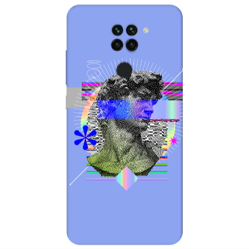 Xiaomi Redmi Note 9 Statue pixels Light Purple Colored Silicone TPU Θήκη