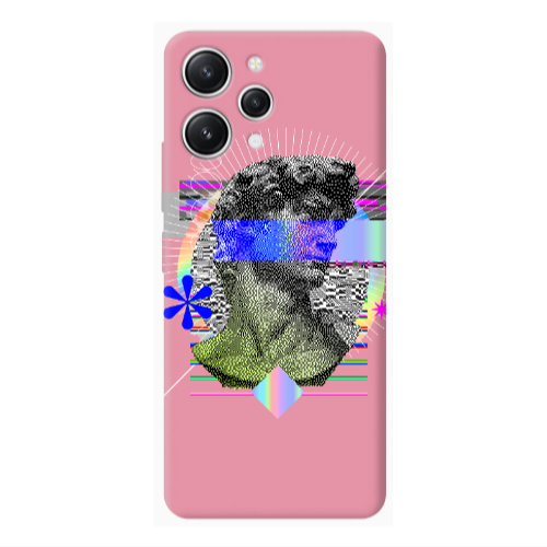 Xiaomi Redmi 12 Statue pixels Pink Colored Silicone TPU Θήκη