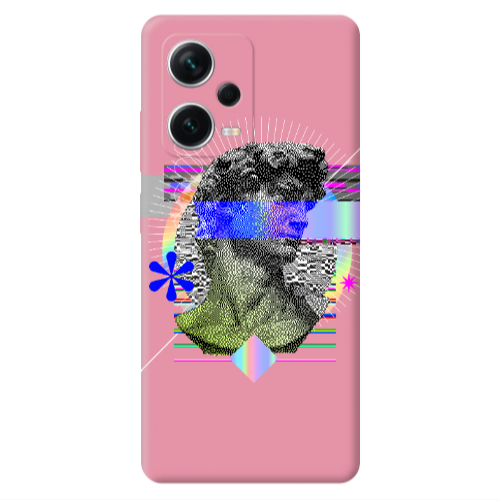 Xiaomi Poco X5 Statue pixels Pink Colored Silicone TPU Θήκη