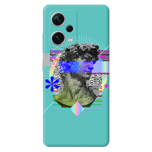 Xiaomi Poco X5 Statue pixels Turquoise Colored Silicone TPU Θήκη