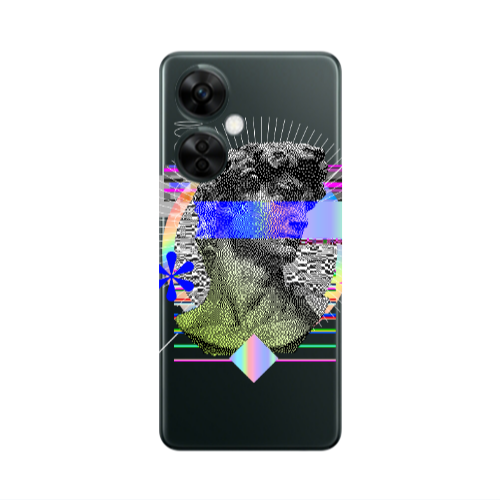 Oneplus Nord CE 3 Lite 5G Statue pixels Transparent Silicone TPU Θήκη