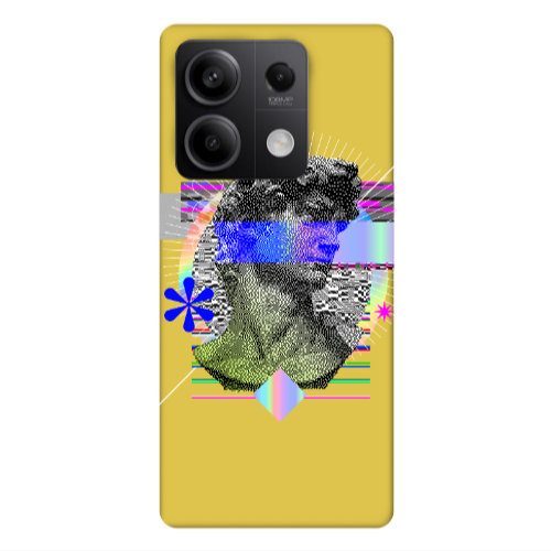 Xiaomi Redmi Note 13Pro 5G Statue pixels Yellow Colored Silicone TPU Θήκη