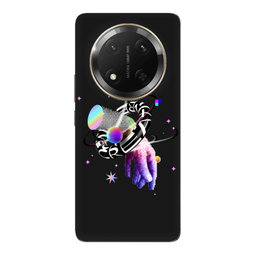 Honor Magic 7 Lite Y2k Black Colored Silicone TPU Θήκη