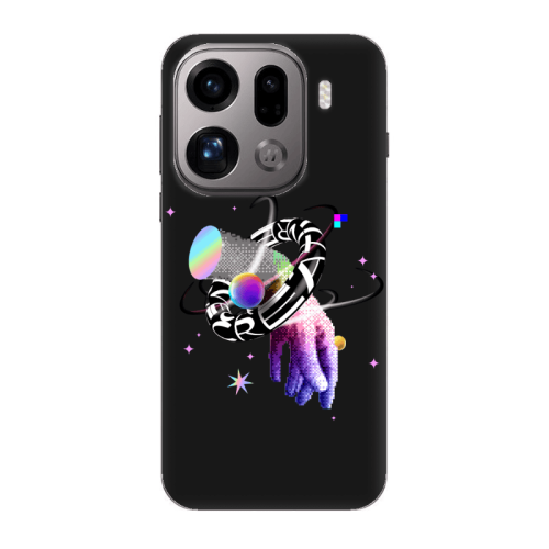 Oppo Find X9 Pro Y2k Black Colored Silicone TPU Θήκη