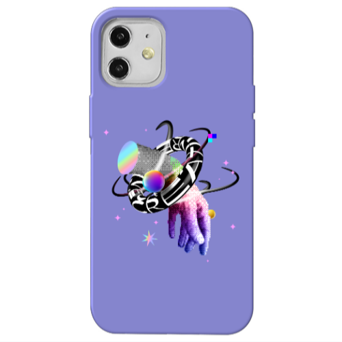 Apple iPhone 12 Y2k Purple Colored Silicone TPU Θήκη