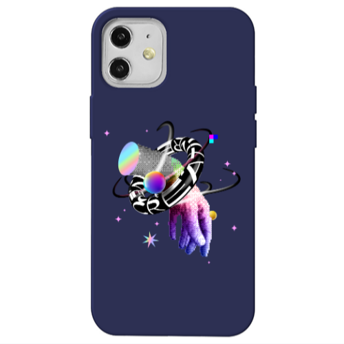 Apple iPhone 12 Y2k Dark blue Colored Silicone TPU Θήκη