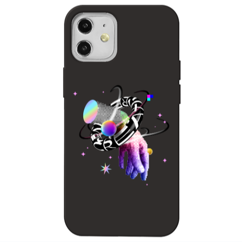 Apple iPhone 12 Y2k Black Colored Silicone TPU Θήκη