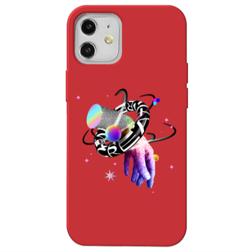Apple iPhone 12 Y2k Red Colored Silicone TPU Θήκη