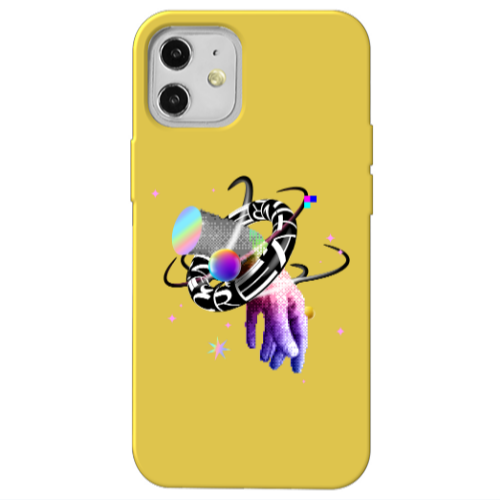 Apple iPhone 12 Y2k Yellow Colored Silicone TPU Θήκη