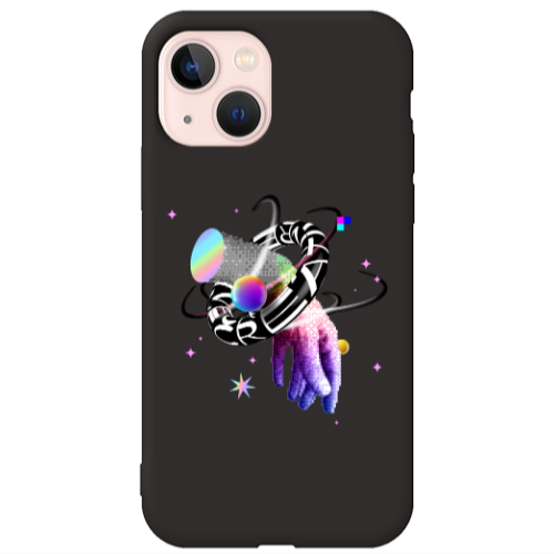 Apple iPhone 13 Y2k Black Colored Silicone TPU Θήκη