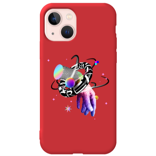 Apple iPhone 13 Y2k Red Colored Silicone TPU Θήκη