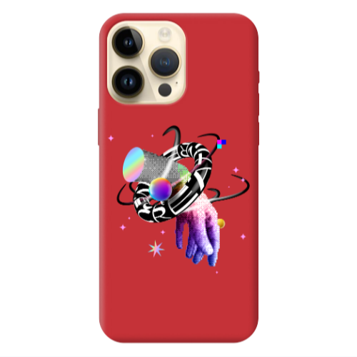 Apple iPhone 13 Pro Max Y2k Red Colored Silicone TPU Θήκη