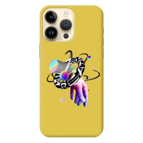 Apple iPhone 13 Pro Max Y2k Yellow Colored Silicone TPU Θήκη
