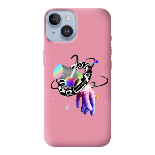 Apple iPhone 14  Y2k Pink Colored Silicone TPU Θήκη