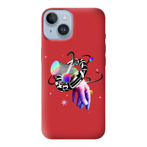 Apple iPhone 14 Plus Y2k Red Colored Silicone TPU Θήκη
