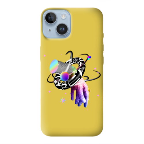 Apple iPhone 14 Plus Y2k Yellow Colored Silicone TPU Θήκη