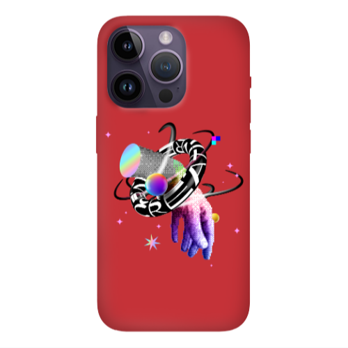 Apple iPhone 14 Pro  Y2k Red Colored Silicone TPU Θήκη