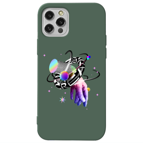 Apple iPhone 12 Pro Y2k Dark Green Colored Silicone TPU Θήκη