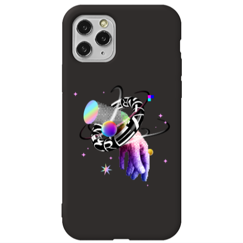 Apple iPhone 11 Pro Max Y2k Black Colored Silicone TPU Θήκη