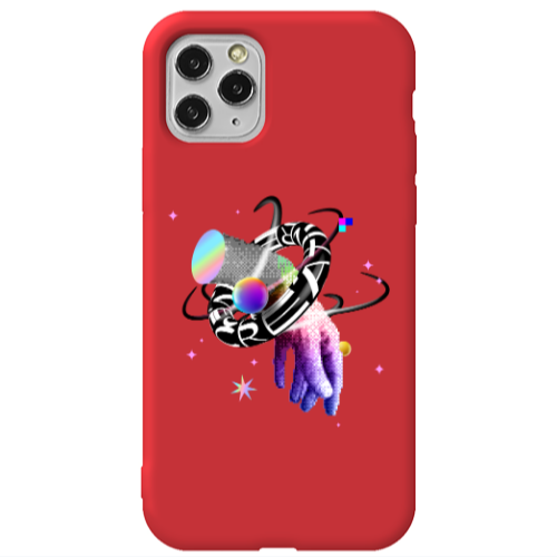 Apple iPhone 11 Pro Max Y2k Red Colored Silicone TPU Θήκη