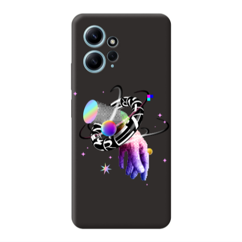 Xiaomi Redmi Note 12 4G Y2k Black Colored Silicone TPU Θήκη