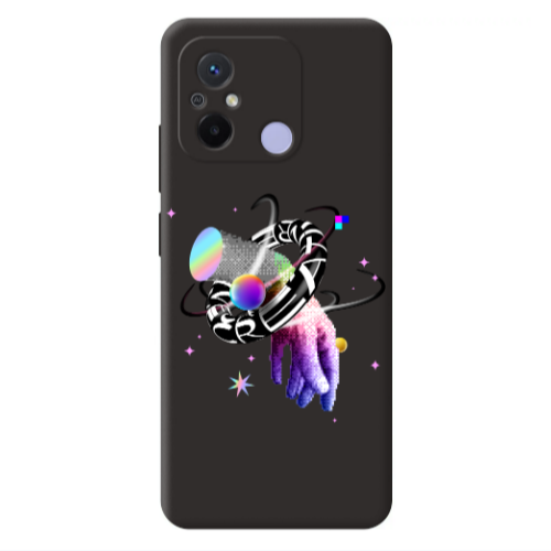 Xiaomi Redmi 12C Y2k Black Colored Silicone TPU Θήκη