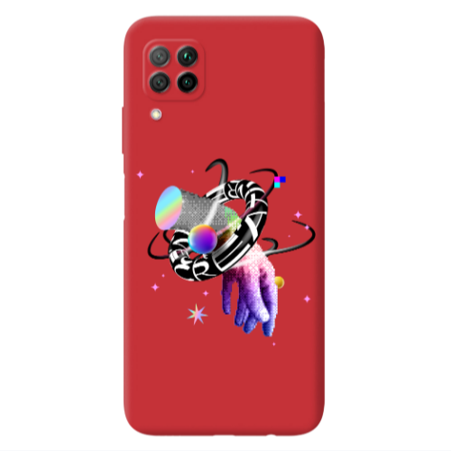 Huawei P40 Lite Y2k Red Colored Silicone TPU Θήκη
