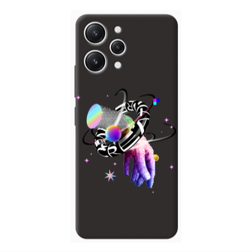 Xiaomi Redmi 12 Y2k Black Colored Silicone TPU Θήκη