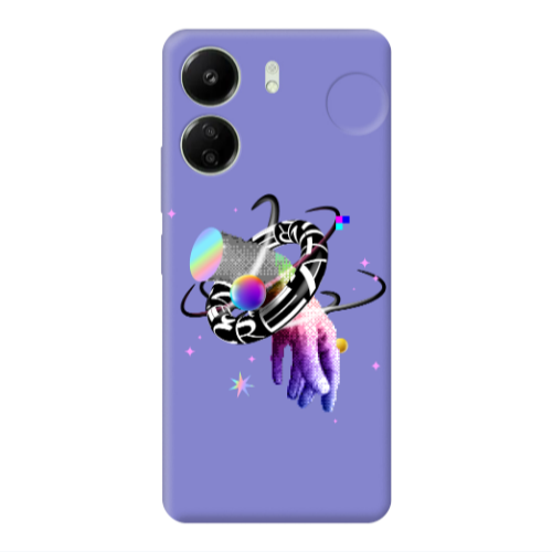 Xiaomi Redmi 13C Y2k Purple Colored Silicone TPU Θήκη