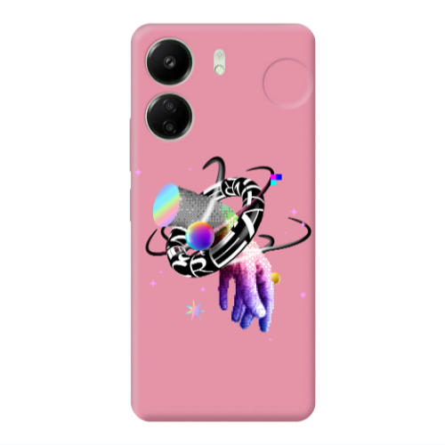 Xiaomi Redmi 13C Y2k Pink Colored Silicone TPU Θήκη