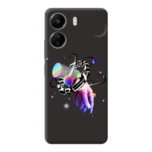 Xiaomi Redmi 13C Y2k Black Colored Silicone TPU Θήκη