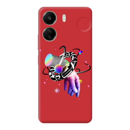 Xiaomi Redmi 13C Y2k Red Colored Silicone TPU Θήκη