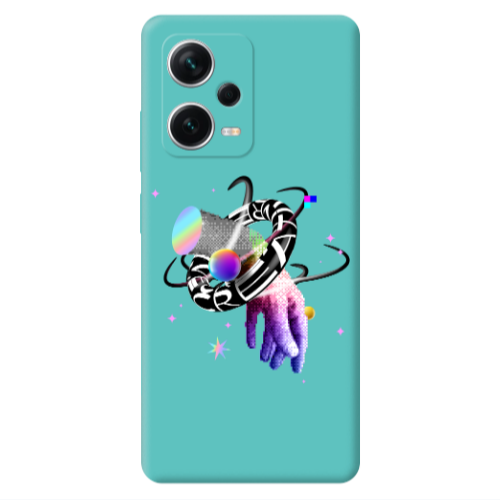 Xiaomi Poco X5 Y2k Turquoise Colored Silicone TPU Θήκη