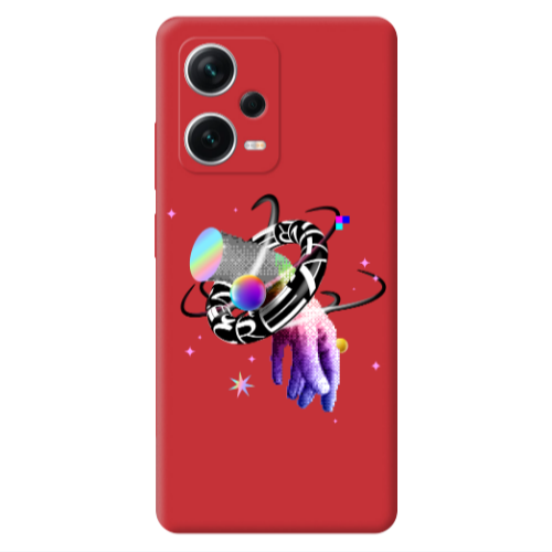Xiaomi Poco X5 Y2k Red Colored Silicone TPU Θήκη
