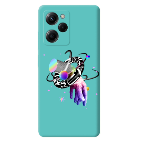 Xiaomi Poco X5 Pro Y2k Turquoise Colored Silicone TPU Θήκη