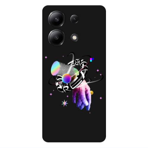Xiaomi Redmi Note 13 4G Y2k Black Colored Silicone TPU Θήκη