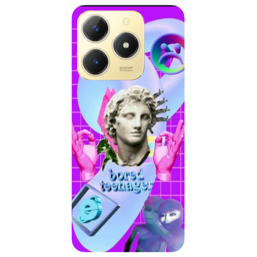 Realme C61 Bored Teenager Transparent Silicone TPU Θήκη