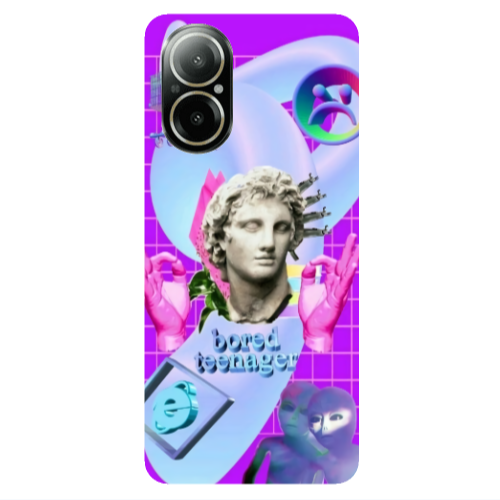 Realme C67 Bored Teenager Transparent Silicone TPU Θήκη