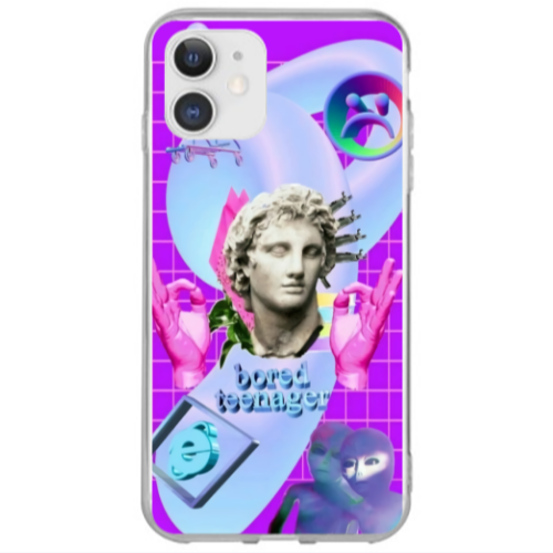 Apple iPhone 12 Bored Teenager Transparent Silicone TPU Θήκη