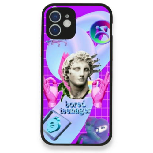 Apple iPhone 12 Bored Teenager Black Glossy Θήκη