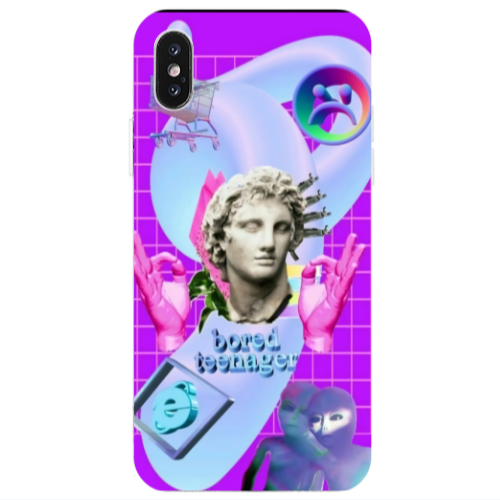 Apple iPhone X Bored Teenager Transparent Silicone TPU Θήκη