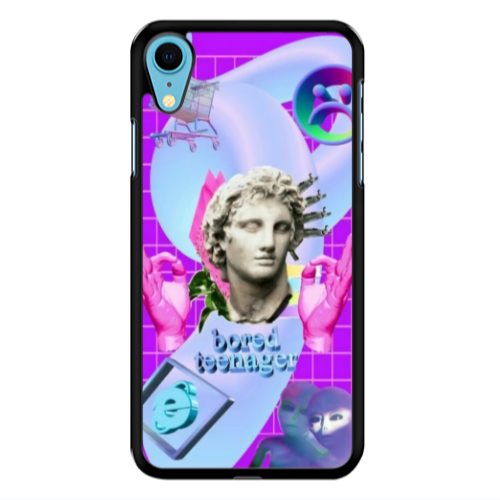 Apple iPhone Xr Bored Teenager Black Glossy Θήκη
