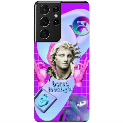 Samsung S21 Ultra Bored Teenager Transparent Silicone TPU Θήκη