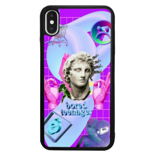 Apple iPhone Xs Max Bored Teenager Black Glossy Θήκη
